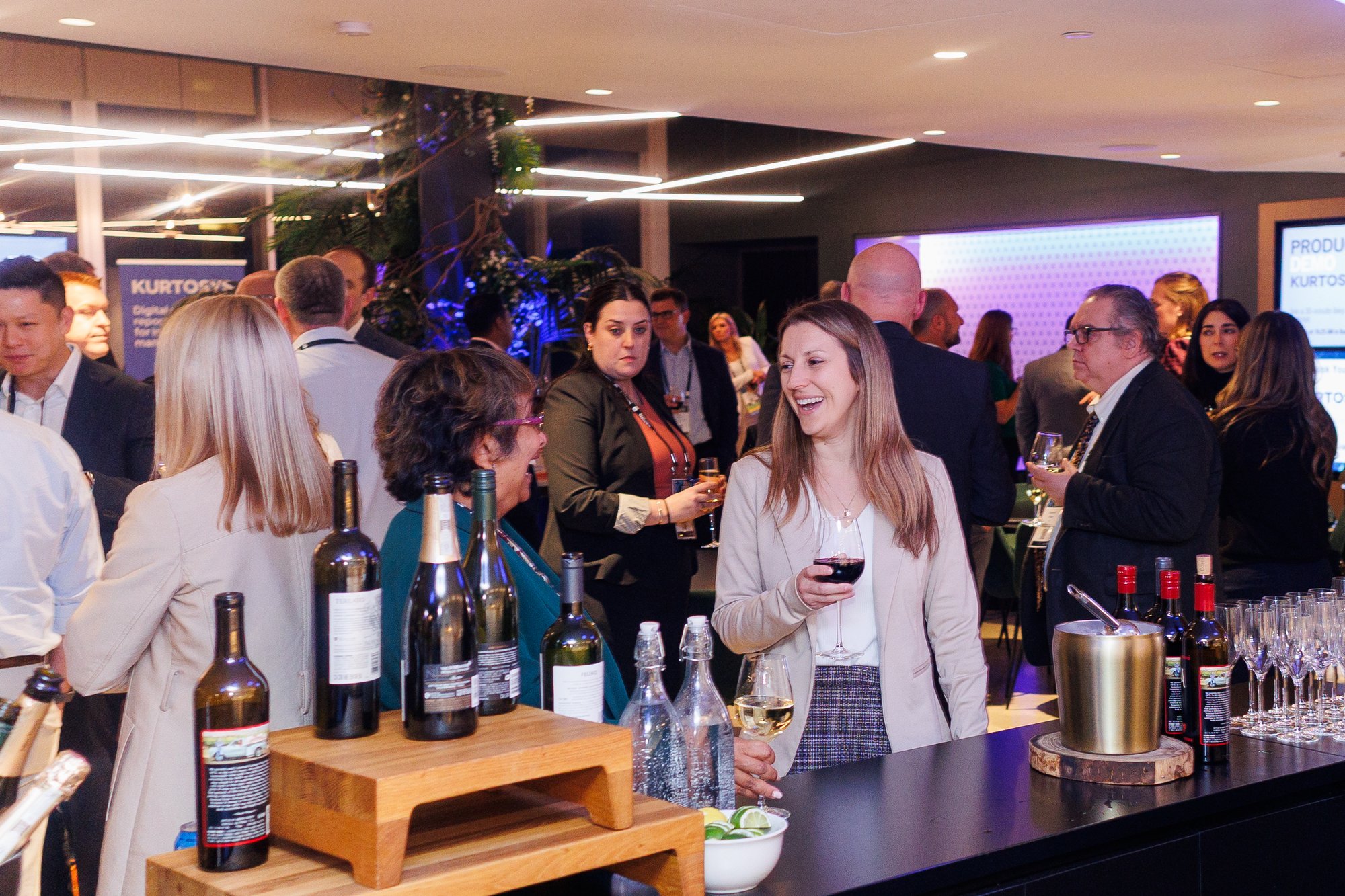 PMCR attendees enjoying happy hour at @Ease 605 after day 1 of sessions