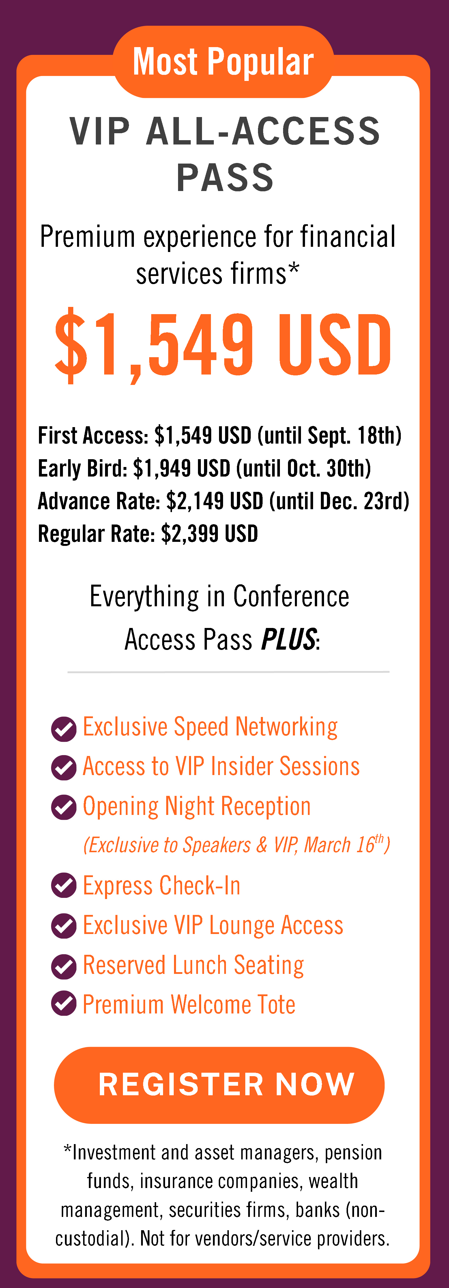 PMCR 2027 New York Registration for VIP All-Access Pass